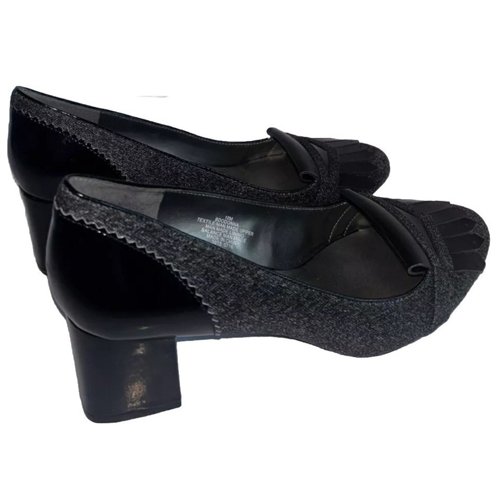 Bandolino Wedge 2" Heels Bdodonna 10 M Grey w/Black fridge on Top. New - Picture 6 of 12
